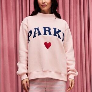 Parke peony/ denim mockneck